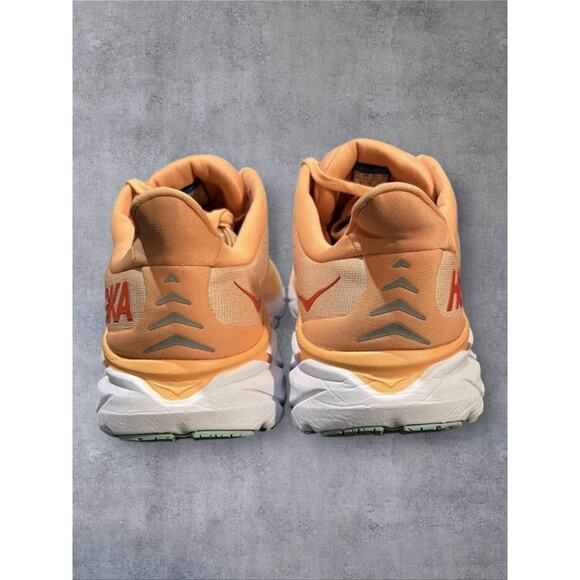 Hoka One One Clifton 8 Running Shoes Cantaloupe Wmns Size 9 B Cushioned Sneakers - Picture 4 of 7